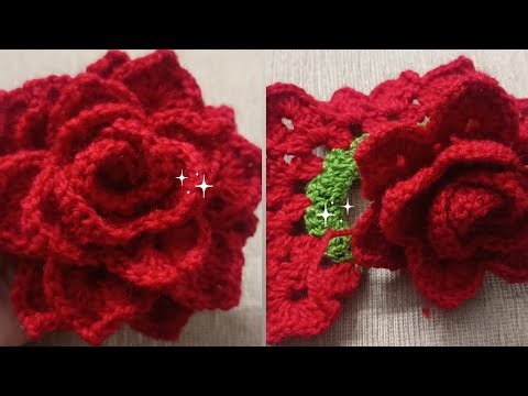 Easy Crochet Rose Flower 🌹 | Beautiful Handmade Crochet Flower Tutorial for Beginners