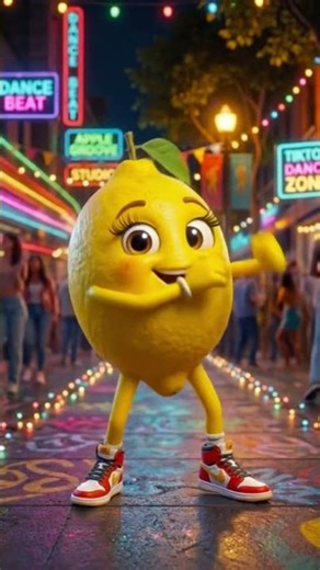 Funny Dancing Lemon 🍋 | Viral Fruit Dance Party #shortsvideo