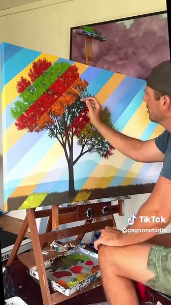 Exploring Time Through Nature in Abstract Paintings