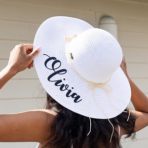 Personalized Sun Hat: Custom Floppy Beach Hat With Name - Etsy