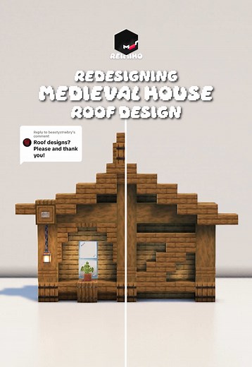 Medieval House Roof Design in Minecraft