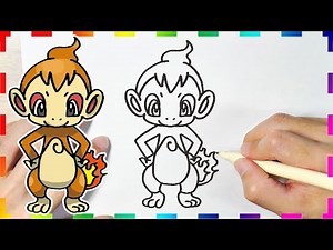 How to draw Pokemon | Chimchar | easy drawing step by step