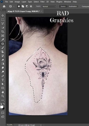 Tattoo removing tutorial using PS | RAD Graphics | #editing #graphics #design #viral #video #rad