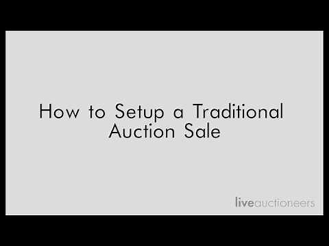 How to Setup a Traditional Auction Sale