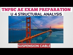 U 4 SUSPENSION CABLES|STRUCTURAL ANALYSIS| AE EXAM PREPARATION TAMIL