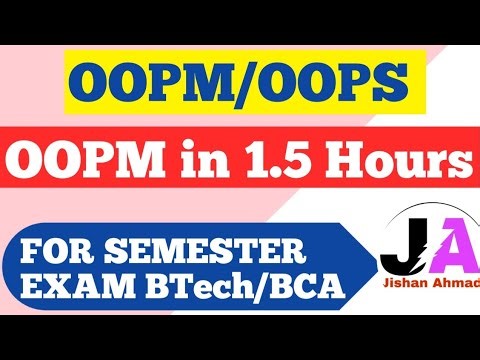 OOPM in One Shot | Object Oriented Programming Methodology | RGPV OOPM