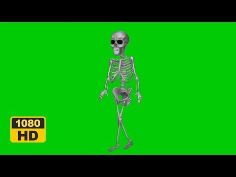 Cartoon Ghost walking green screen video