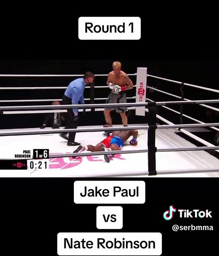 Jake Paul vs Nate Robinson Round 1 #jakepaul #naterobinson #boxing #jakepaulvsnaterobinson #fullfight #fyp #foryou #foryoupage