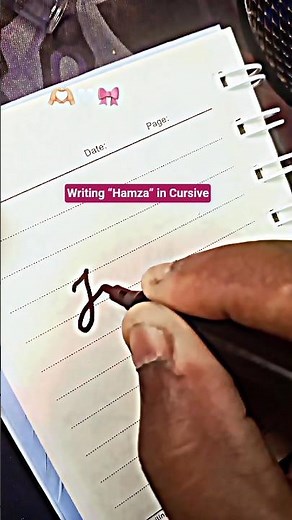Writing “Hamza” in Cursive ✍️ | Letters with Aqsa