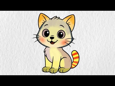 Turn a Simple Sketch into a Cute Kitten 🐱 | Procreate Drawing Tutorial