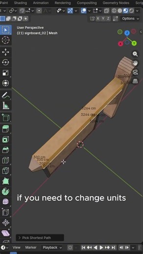 Measurements in Blender