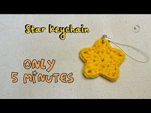 5-Minute Crochet Star Keychain (Beginner Friendly DIY)