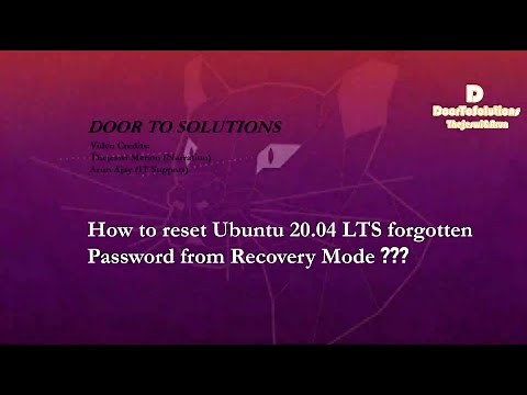 How to reset Ubuntu 20.04 LTS forgotten password from Recovery Mode (Enhanced version)