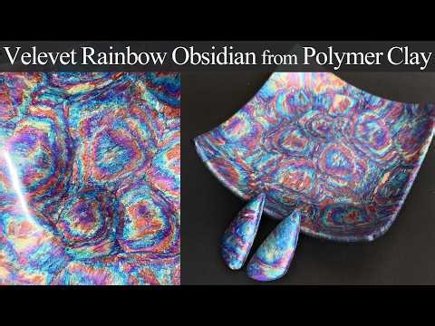 I tried to make Velvet Rainbow Obsidian with Polymer Clay & Discovered a New Polymer Clay Technique