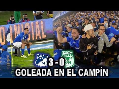 GOLEADA CON "OLE" INCLUIDO DESDE LA TRIBUNA MILLONARIOS vs NACIONAL (3-0) Liga Colombiana