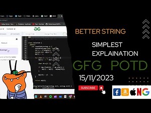 Better String | gfg potd today | POTD | GFG Problem of the Day | C++ | @CodeThurst