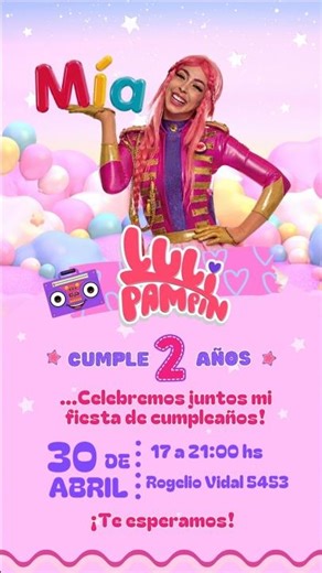Luli Pampín | Invitación digital de cumpleaños 💖 #invitaciones