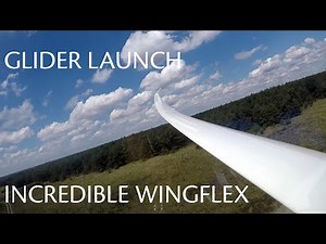 ASH25 Winch Launch with Incredible Wingflex | Flying Simon