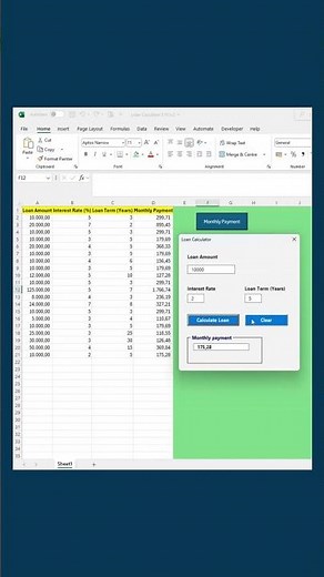 Build a Loan Calculator Form in Excel (No Coding Experience Needed)