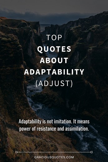 Top 65 Quotes About Adaptability (ADJUST)