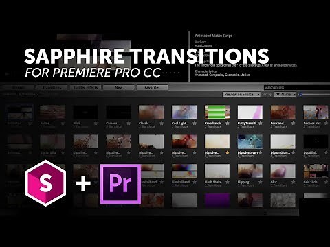Sapphire Transitions for Adobe Premiere Pro CC
