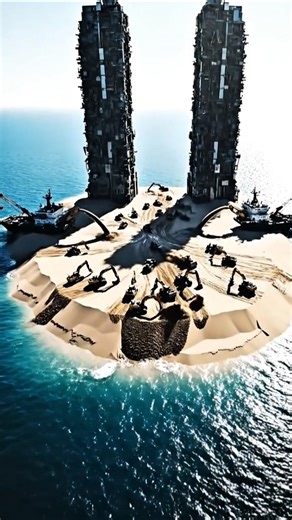 🌊😱 The Ocean Split… And a $1 Trillion Mega City Rose! #architecture #timelapse #shorts