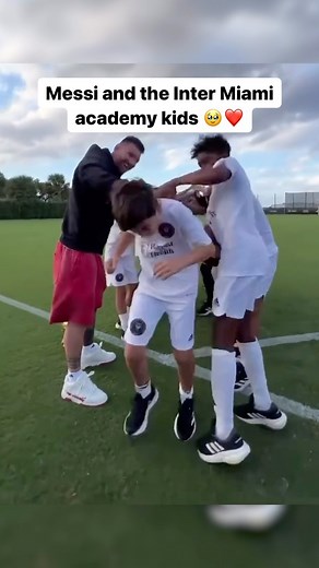 Lionel Messi joined the Inter Miami academy kids in celebrating his son’s birthday. So wholesome 🥹❤️ | USMNT Only