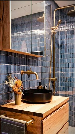 Feeling blue never looked this good 💙 Our Kit Kat Mosaic Blue Tile adds texture, light, and timeless beauty to any space. Small details, big transformation! #BathroomInspo #TileGoals | Tile Merchant Ireland