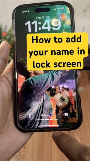 How to add your name on iPhone lock screen 😱😱😱