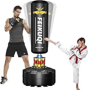 Punching Bag for Adults, Boxing Bag with Stand 70''-205lbs Freestanding Punching Bag for Adults - Kickboxing Bag for Home Gym Office