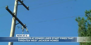 Gunshots at power lines start fires, endangering some Jackson residents