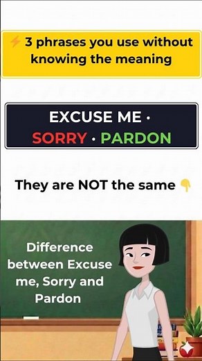 Excuse Me vs Sorry vs Pardon —They Are NOT the Same Word #easyenglisheveryday #speakconfidentenglish