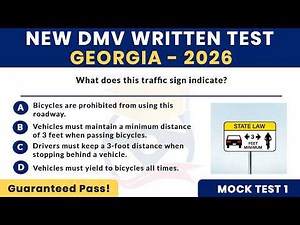 GA DMV Practice Test 2026 | Official Georgia Driving Test Written Exam – 40 Questions