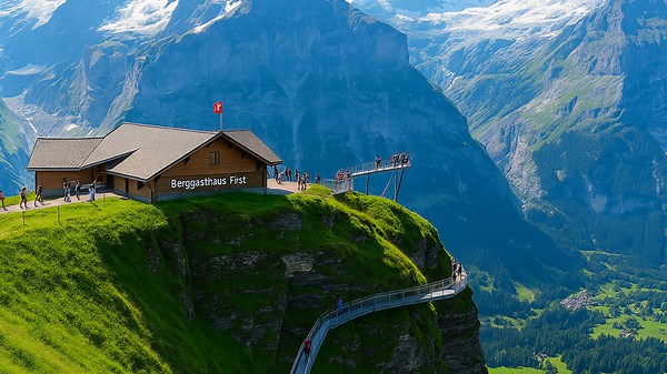 Grindelwald First Cliff Walk - Ontdek het Meest Spectaculaire Uitzicht van Zwitserland (4K)