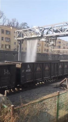 Massive train wagon loading process #train #industrialprocess #fyp
