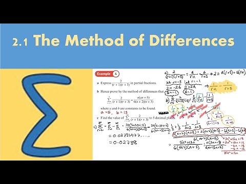 2.1 The Method of Differences (CORE 2 - Chapter 2: Series)