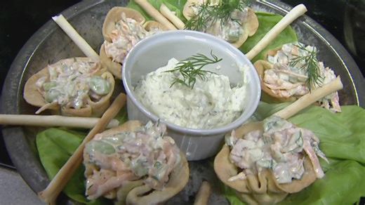 FOX43 morning team tries John F Martin & Sons' Easter ham salad bites