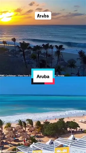 Big waves today in Aruba on Eagle Beach! This is the view from the webcams at the Costa Linda. Absolutely gorgeous!!#aruba #arubavacationtips #onehappyisland #CapCut