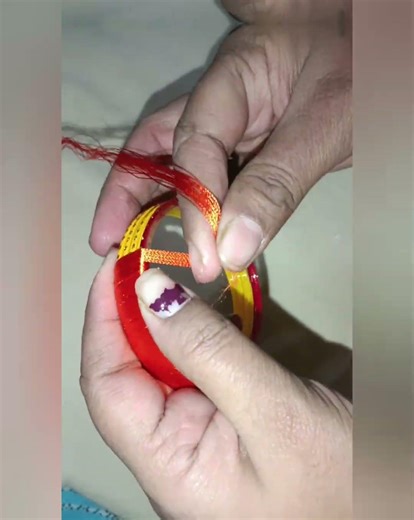 Half Bead Silk Thread Bangles...#fashiontrends #diy #beautifulbanglesdesigns