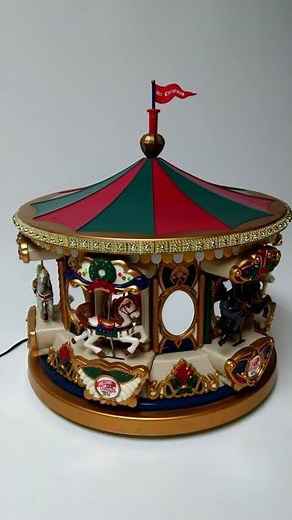 Mr Christmas Holiday Merry go Round Carousel