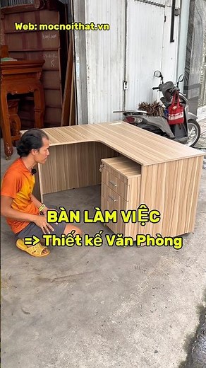 Bàn làm việc gỗ thiết kế Văn Phòng #video #banlamviec #banlamviecgo #bànlàmviệc #gocongnghiep