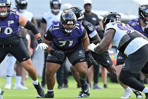 Ravens rave about Vega Ioane, who’s living up to billing as plug-and-play star at guard