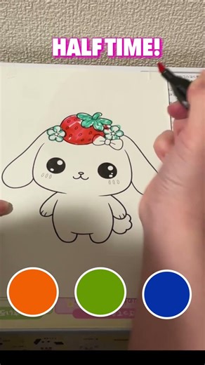 3 Color Challenge | Strawberry Bunny 🍓🐰