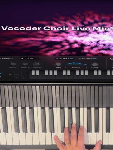 Vocoder Choir Live Mic 🎙️✨ Expressive vocoder choir designed for live mic performance, used here with a vocal sample. MPE pressure shifts the formant for evolving vocal textures. #mpe #vocoder #choir #osmose #arturiapigments #sounddesign #electronicmusic