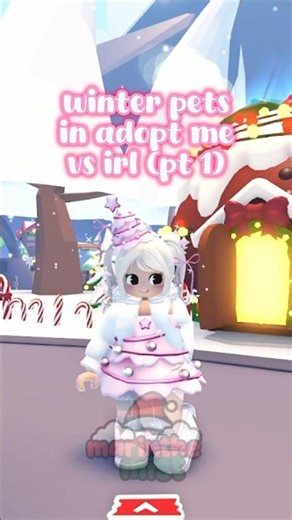Winter pets in adopt me vs irl part 1! #adoptme #adoptmeroblox #adoptmechristmasupdate