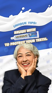 As we grow old, our teeth may weaken.  But thanks to Unique Toothpaste's na nakaka-repair ng weakened tooth enamel in every brush! Buy now at the nearest grocery stores and supermarkets!  | Unique Toothpaste | Facebook
