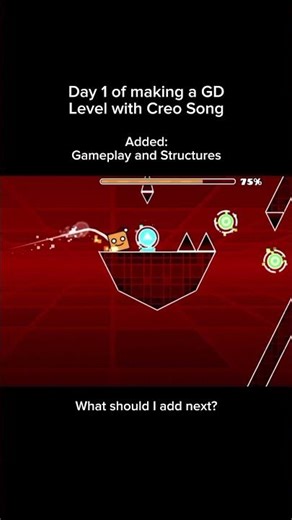 DAY 1 of making a GD Level with Creo Song (Sphere) #gd #geometrydash #creo #sphere #viral