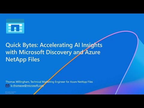 Quick Bytes: Accelerating AI Insights with MS Discovery and Azure NetApp Files