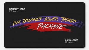 Ink Brushes Lower Thirds Package - 19789500 AEdownload.com