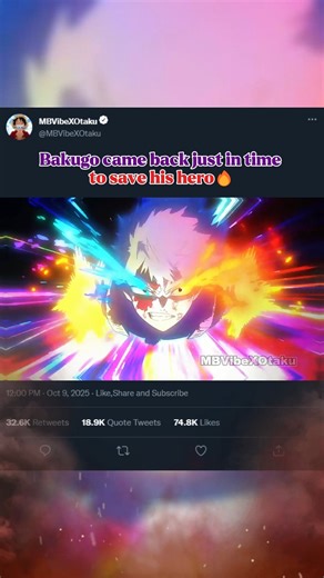 Bakugo came back just in time to save his hero #shorts #bakugo #mha #myheroacademia